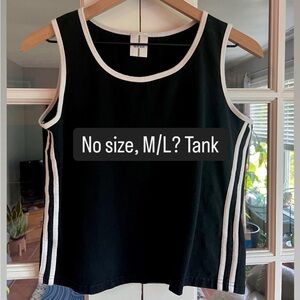Silver Wear Black Tank Top with White Accents